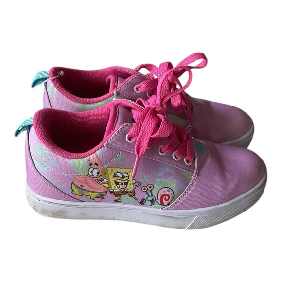 SpongeBob Heelys Youth Size 3 Pink Roller Shoes – Nickelodeon Skates - Picture 2 of 6